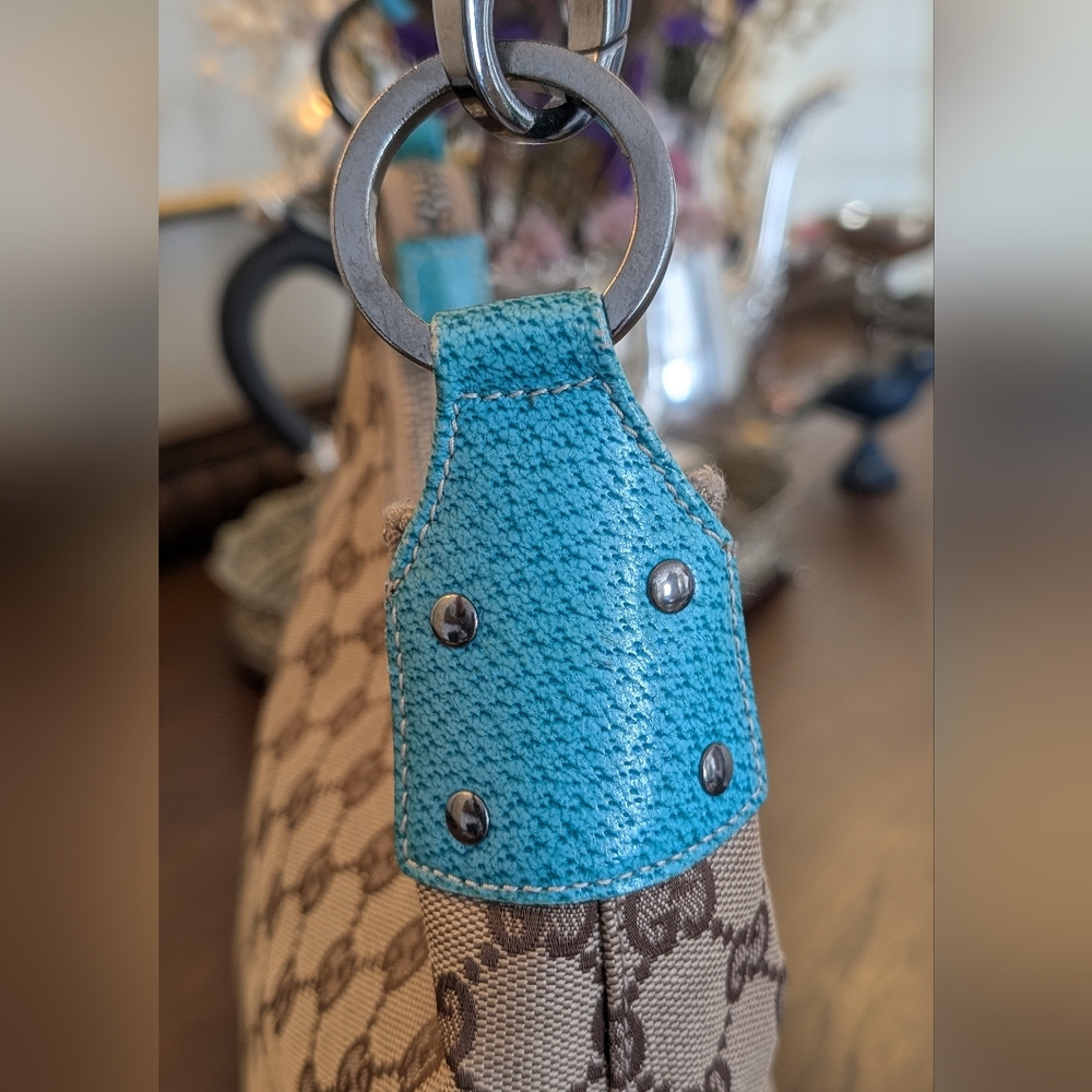 Gucci GG‎ Beige and Tiffany Blue Women's Top handle - Picture 4 of 12